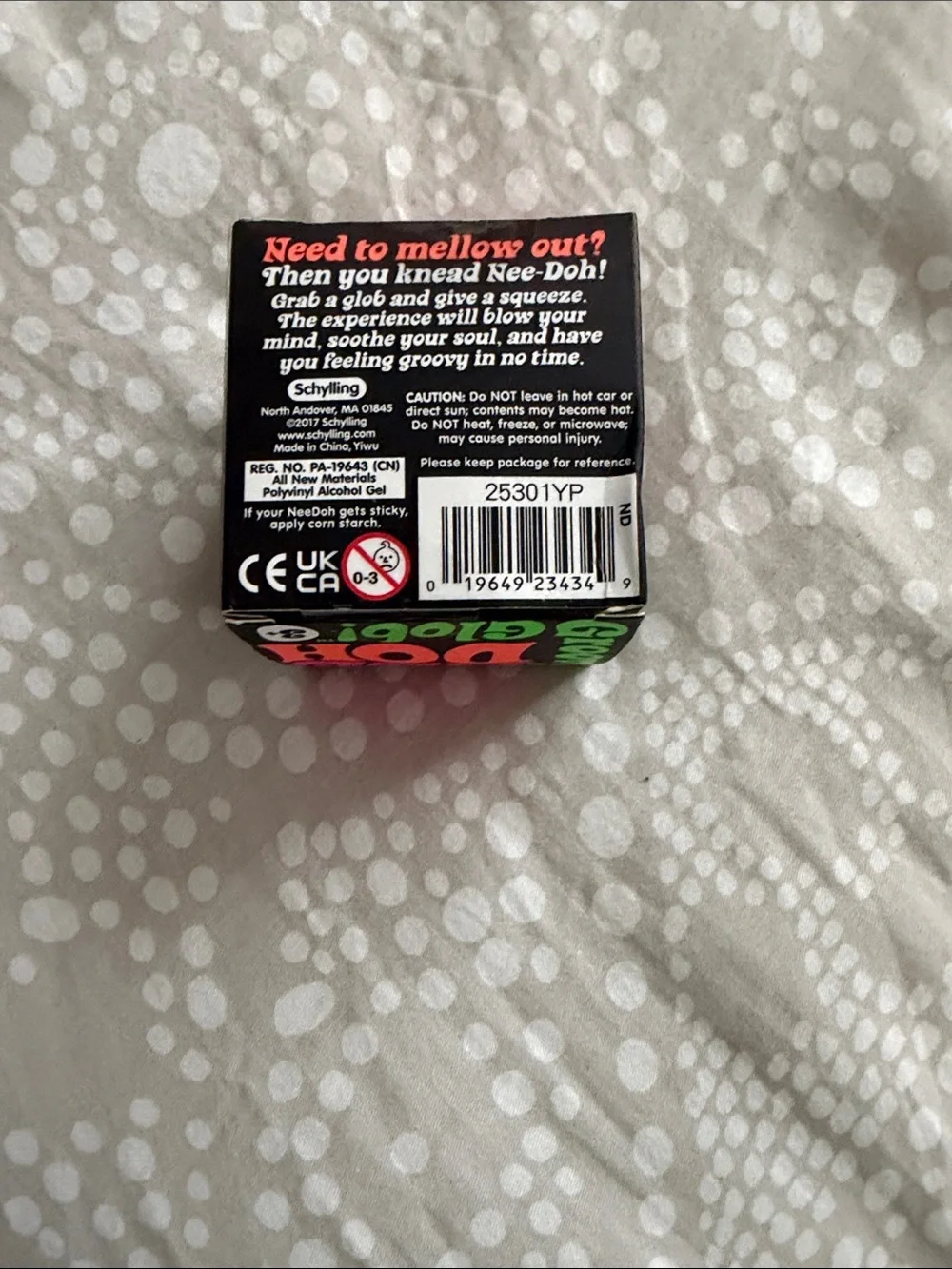 Needoh The Groovy Glob red Sensory Squish Toy NIOP unopened.